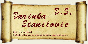 Darinka Stanilović vizit kartica
